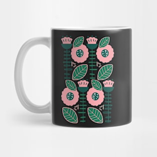 Modern flowers and leaves Mug